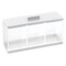 mDesign Cosmetic Divided Organizer Canister Box, 3 Sections and Lid